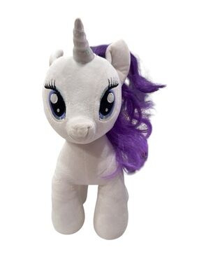 Build A Bear Rarity My Little Pony 2014 Unicorn Purple Hair 16 inch Plush Ret.